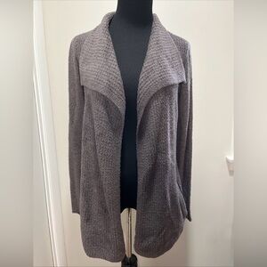 Barefoot Dreams CozyChic Lite Shawl Cardigan Gray Size XL